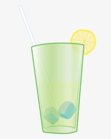 Lemon, Lemonade, Glass, Summer, Drink, Straw, Picnic - Graphic Design, HD Png Download, Transparent PNG