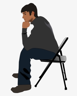 Just Sitting - Person Sitting In Chair Clipart, HD Png Download, Transparent PNG