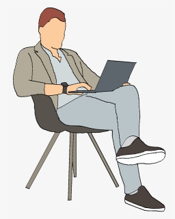 Business, Business Man, Casual, Chair, Cheerful - Orang Duduk, HD Png Download, Transparent PNG