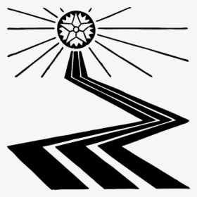 Road, Path, Black And White, Sun, Light, Rays, Star - Path Clipart, HD Png Download, Transparent PNG