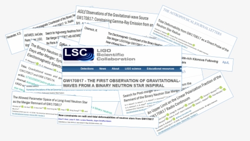 Bns Headlines - Ligo Scientific Collaboration, HD Png Download, Transparent PNG
