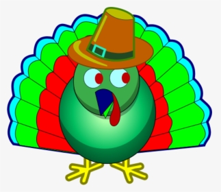 Colorful Turkey Feathers Clipart - Clipart Colorful Turkey, HD Png Download, Transparent PNG