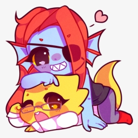 Cute Alphys And Undyne, HD Png Download, Transparent PNG