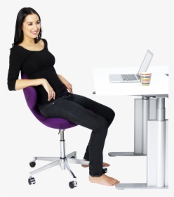 Person Sitting Png Person Sitting - Office Chair, Transparent Png, Transparent PNG