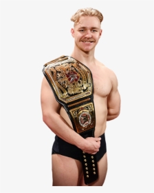 Tyler Bate With Wwe Championship - Tyler Bate Wwe Uk Champion, HD Png Download, Transparent PNG