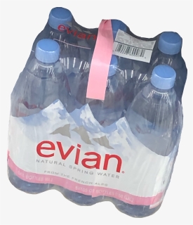 #evian #water #food #drink #aesthetic #pink #blue #png - Bottled Water, Transparent Png, Transparent PNG
