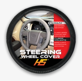 Black Massage Vinyl Steering Wheel - Steering Wheel Cover Hs, HD Png Download, Transparent PNG