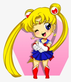 Sailor Moon Chibi - Chibi Sailor Moon Cartoon, HD Png Download, Transparent PNG