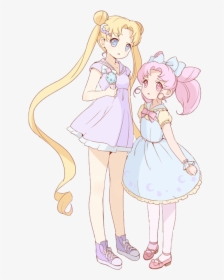 Serena And Chibi Rini - Cute Anime Girl Transparent, HD Png Download, Transparent PNG