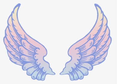#wings #fly #free #freedom #blue #purple #tumblr #sky - Angel Wings Clipart Png, Transparent Png, Transparent PNG