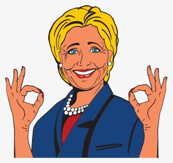Cartoon, Celebrity, Comic, Female, Hillary Clinton - Cartoon Image Of Hillary Clinton, HD Png Download, Transparent PNG