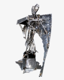 Metal Iron Sculpture Oneiric Angel With Broken Wing - Bronze Sculpture, HD Png Download, Transparent PNG