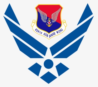 Air Force Wings With 628th Air Base Wing Logo - Air Force Symbol Png, Transparent Png, Transparent PNG