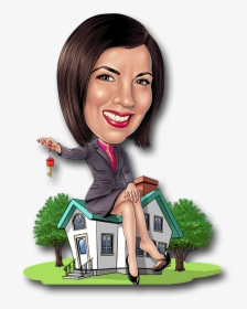 Real Estate Caricature - Caricature, HD Png Download, Transparent PNG