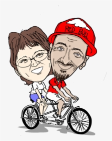 Picture - Caricature Tandem Bike, HD Png Download, Transparent PNG