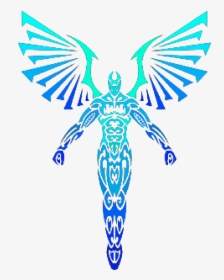 Tattoo Artist Polynesia Sleeve Tattoo Angel - Guardian Angel Fallen Angel Tattoo, HD Png Download, Transparent PNG