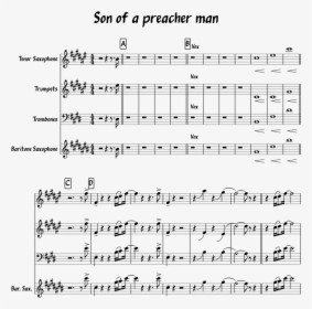 Son Of A Preacher Man Sheet Music For Tenor Saxophone, - Sheet Music, HD Png Download, Transparent PNG