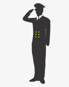 Sailor Salute Soldier Military Personnel Clip Art - Soldiers Transparent Silhouette Salute, HD Png Download, Transparent PNG