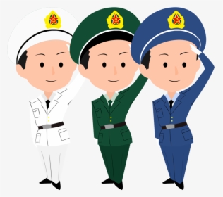 Cartoon Drawing Animation National - Soldier Boy Salute Drawing, HD Png Download, Transparent PNG