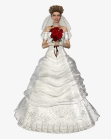 Confidence Drawing Bride Dress - Bride, HD Png Download, Transparent PNG