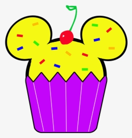Mickey Mouse Cupcake Clipart - Mickey Mouse Birthday Cake Clipart, HD Png Download, Transparent PNG
