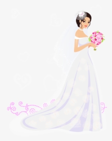Bride Png Transparent Images - Flower Dress Wedding Png, Png Download, Transparent PNG