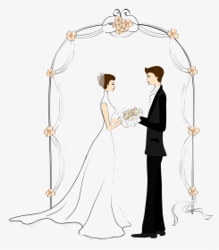 Groom And Bride Png Image - Lovely Couple Image In Cartoon, Transparent Png, Transparent PNG