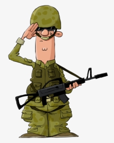 Military Clipart Canadian Soldier - Army Soldier Cartoon, HD Png Download, Transparent PNG