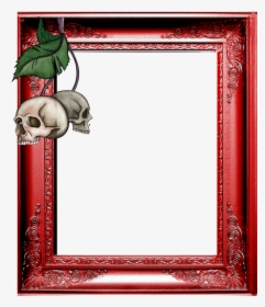 Mq Red Skull Cherry Frame Frames Border Borders - Picture Frame, HD Png Download, Transparent PNG