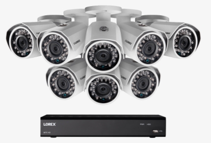 1080p Hd Home Security System With 8 Outdoor Cameras, - Cctv Camera Png, Transparent Png, Transparent PNG