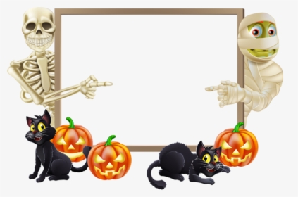 Halloween Landscape Trick Or Treating Clip Art - Halloween Border Landscape, HD Png Download, Transparent PNG