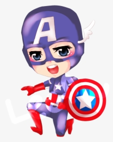 Captain America Clipart Girl - Captain America Girl Cartoon, HD Png Download, Transparent PNG