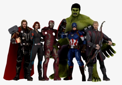 Avengers Alliance Clint Barton Thor Captain America - Avengers Team Png, Transparent Png, Transparent PNG