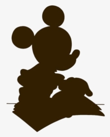Mickey Reading Book Png Black And White - Illustration, Transparent Png, Transparent PNG