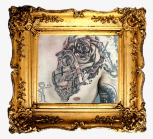 Transparent Skull Tattoo Png - Clip Art Picture Frame, Png Download, Transparent PNG