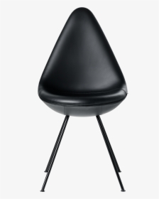 The Drop Chair Arne Jacobsen Black Basic Leather Lacquered - Fritz Hansen Drop Chair, HD Png Download, Transparent PNG
