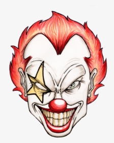 Scary Clowns On Behance - Scary Killer Clown Drawings, HD Png Download, Transparent PNG