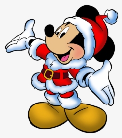Christmas Mickey Clip Art - Cartoon Christmas Mickey Mouse, HD Png Download, Transparent PNG