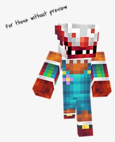 Evil Clown Png - Minecraft Creepy Clown Skin, Transparent Png, Transparent PNG