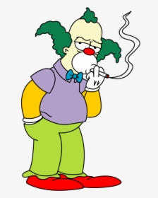 Krusty The Clown Clipart - Krusty The Clown Smoking, HD Png Download, Transparent PNG