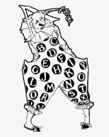 Clown, Creepy, Scary, Expression, Sinister, Circus - Vintage Clown Black And White Clipart Scary, HD Png Download, Transparent PNG