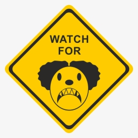 Clown, Horror, Halloween, Unscrupulously, Creepy, Trend - Golf Cart Warning Sign, HD Png Download, Transparent PNG