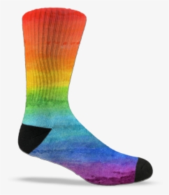 Rainbow Tie Dye Crew Socks - Sock, HD Png Download, Transparent PNG