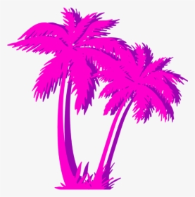 Vaporwave Palm Tree Png, Transparent Png, Transparent PNG