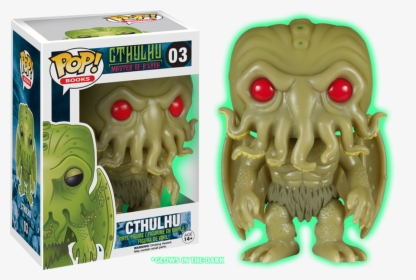 Cthulhu Glow W/ Red Eyes Pop Books Vinyl Figure - Funko Pop Entertainment Earth Cthulhu, HD Png Download, Transparent PNG
