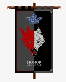 House Stark-targaryen Banner - House Stark And Targaryen Banner, HD Png Download, Transparent PNG