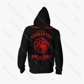 House Targaryen Game Of Thrones Zip Up Hoodie - Above The Influence Hoodie, HD Png Download, Transparent PNG