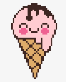 Kawaii Ice Cream Pixel Art, HD Png Download, Transparent PNG
