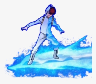Water Vertebrate Sports Equipment - Todoroki Surfing On Ice, HD Png Download, Transparent PNG