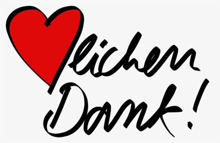 Heart,thank You,thanks To - Herzlichen Dank, HD Png Download, Transparent PNG